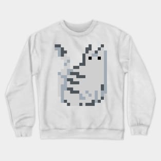 Cat Pixel Art - grey colored Crewneck Sweatshirt